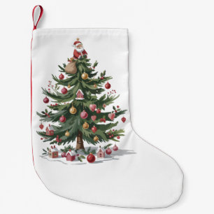 Petite Chaussette De Noël Sapin de Noël Père Noël Joyeux Noël