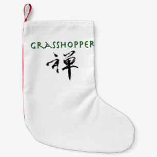 Petite Chaussette De Noël Sauterelle avec le symbole de "zen"