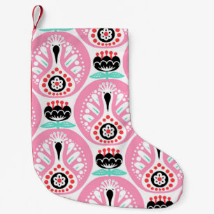 Petite Chaussette De Noël Scandinavian seamless folk art pattern with cute b