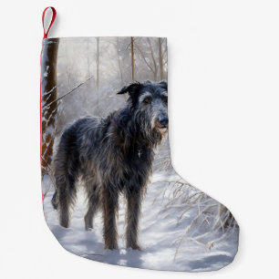 Petite Chaussette De Noël Scottish Deerhound Laissez-le neiger Noël