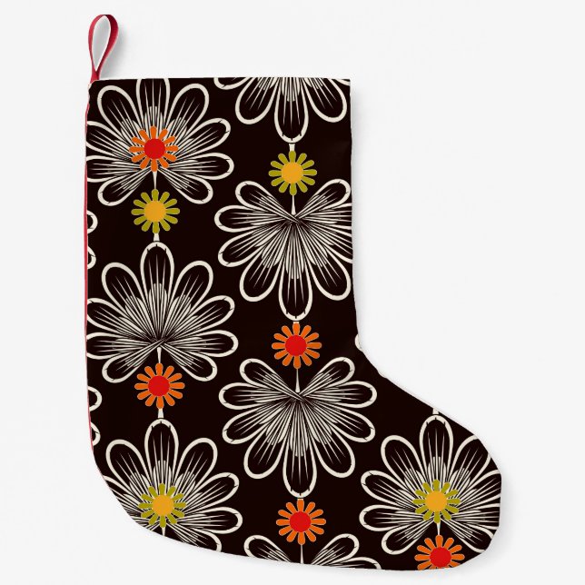 Petite Chaussette De Noël Seamless pattern graphic ornament. Floral stylish  (Devant)