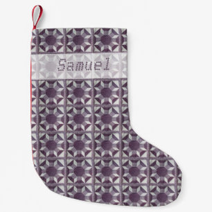 Petite Chaussette De Noël Séjour de Noël - motif et nom de la courtepointe