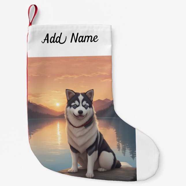 Petite Chaussette De Noël Siberian Husky (Devant)