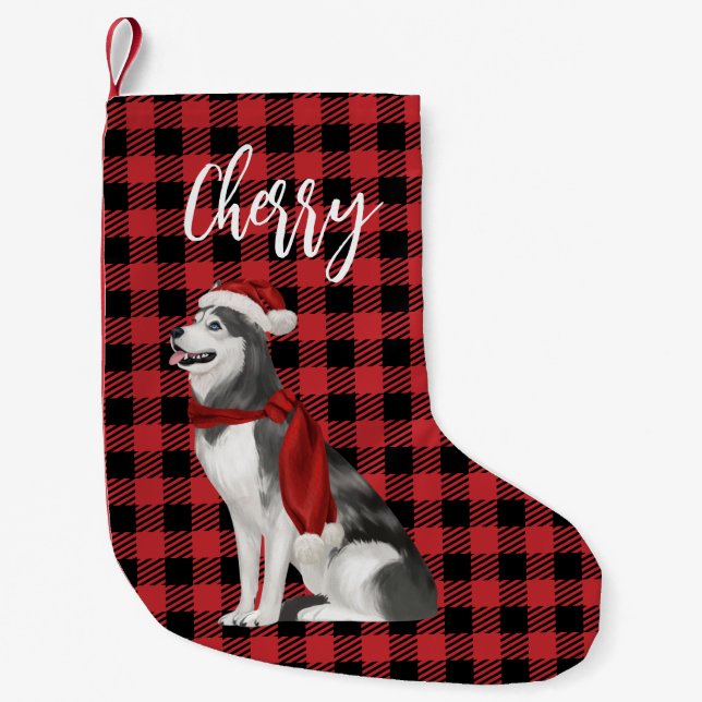 Petite Chaussette De Noël Sibérie Husky Christmas Stocking (Devant)