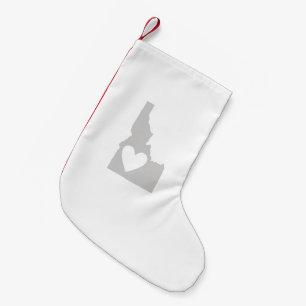 Petite Chaussette De Noël Silhouette de l'État de Heart Idaho