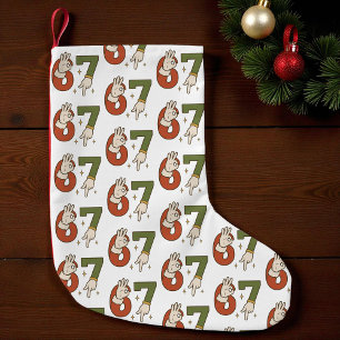 Petite Chaussette De Noël Six Seven 67 6 7 Noël Santa Elfe Mème