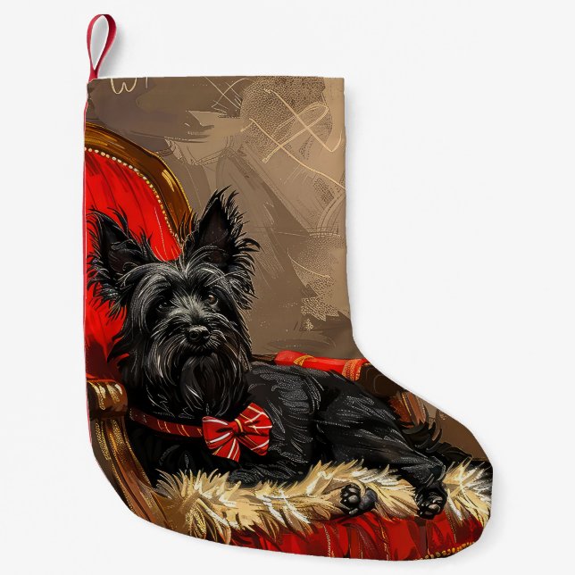 Petite Chaussette De Noël Skye Terrier Chien Festif de Noël (Devant)