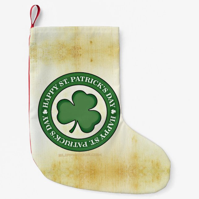 Petite Chaussette De Noël SlipperyJoe fête la Saint Patrick's Day Iris (Devant)