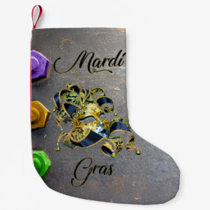 Petite Chaussette De Noël SlipperyJoe's Mardi Gras célébration ve décorative