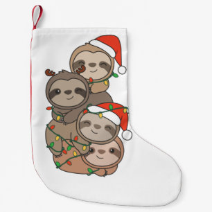 Petite Chaussette De Noël Sloth Christmas Tree Animaux de Noël Sloths