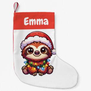 Petite Chaussette De Noël Sloth Joyeux Noël Animaux d'hiver mignons Machines