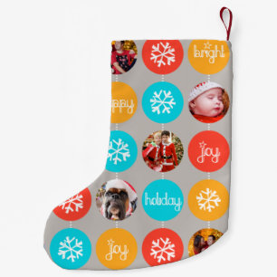 Petite Chaussette De Noël Snowflake bauble motif photo réserve de Noël