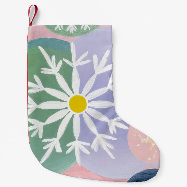 Petite Chaussette De Noël Snowflake Constellations (Devant)