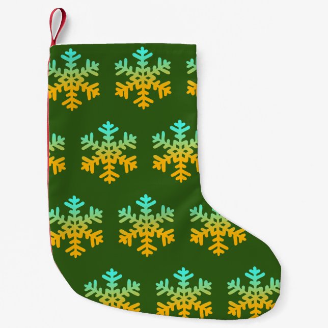 Petite Chaussette De Noël Snowflakes Custom Christmas Stocking (Devant)