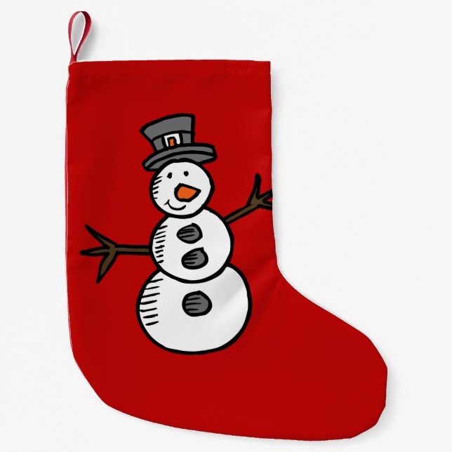Petite Chaussette De Noël Snowman (Devant)