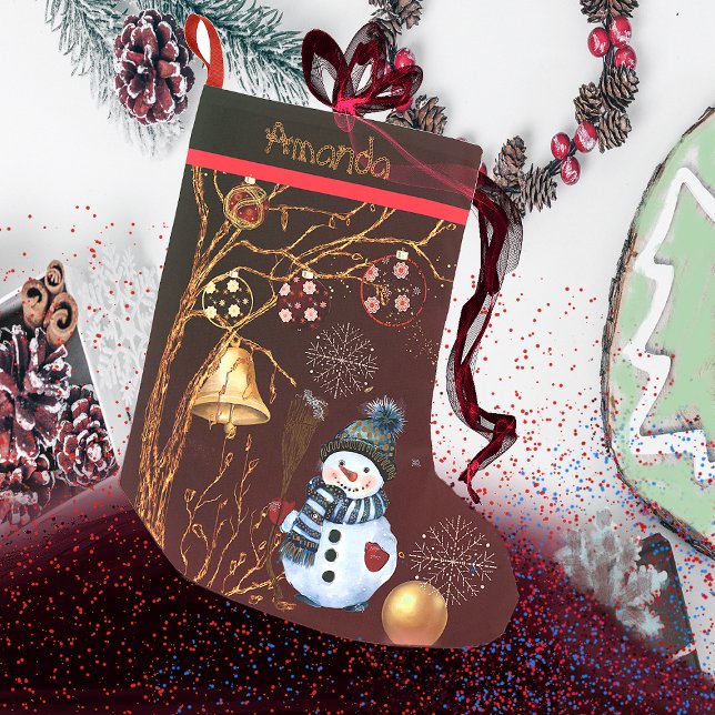 Petite Chaussette De Noël Snowman (Créateur téléchargé)