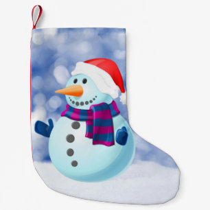 Petite Chaussette De Noël Snowman hiver Joyeux Noël neige
