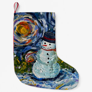 Petite Chaussette De Noël Snowman Stocking
