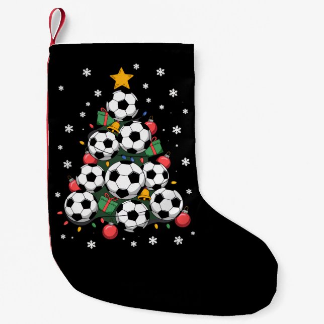 Petite Chaussette De Noël Soccer Christmas Tree Xmas Player Sports Lover (Devant)