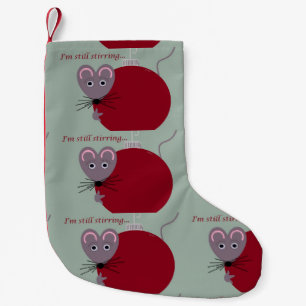 Petite Chaussette De Noël Souris de Noël avec ornement est toujours en train