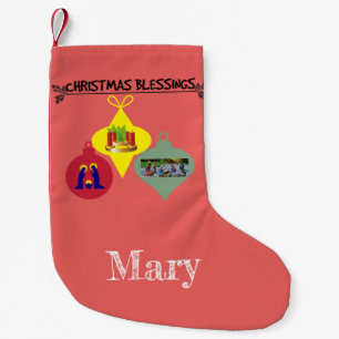 Petite Chaussette De Noël Spirit of Christmas Trio of Religious Ornaments