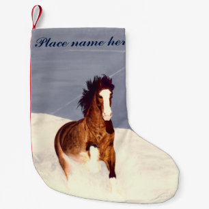 Petite Chaussette De Noël Stand de Noël de course de neige Starlight