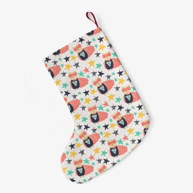 Petite Chaussette De Noël Star Super Hero (Dos (Accrochage))