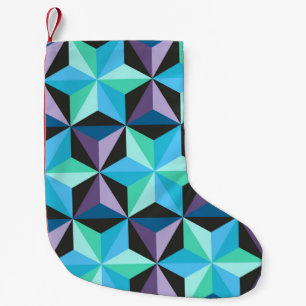 Petite Chaussette De Noël Stars Abstrait Géométrique
