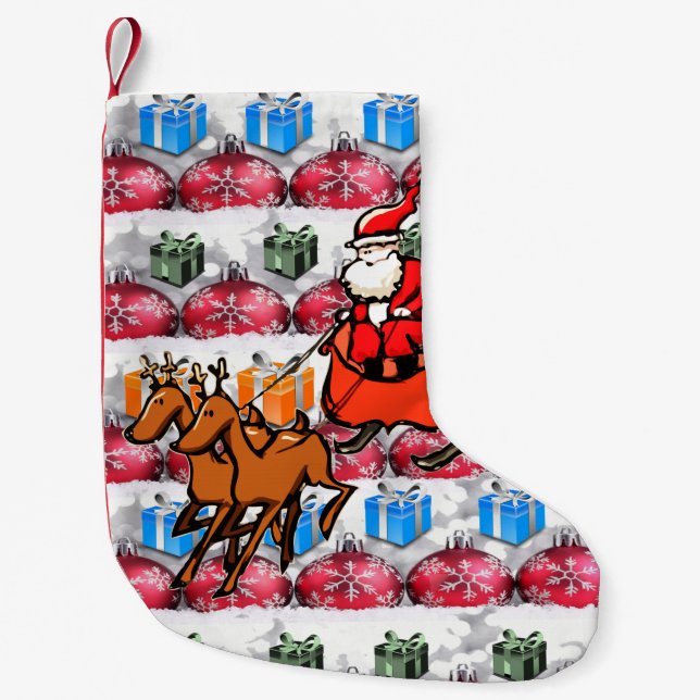 Petite Chaussette De Noël Stockage de Noël (Devant)