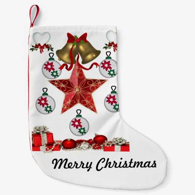 Petite Chaussette De Noël Stockage de Noël (Devant)