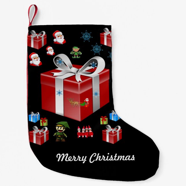 Petite Chaussette De Noël Stockage de Noël (Devant)