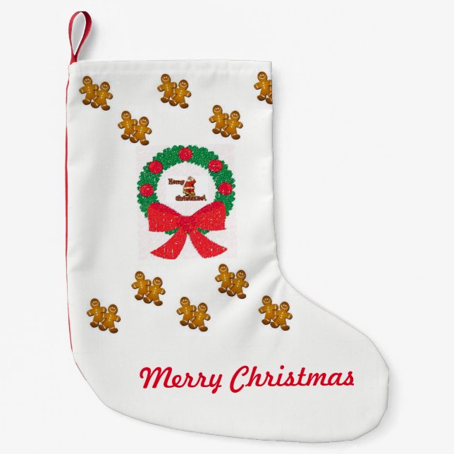 Petite Chaussette De Noël Stockage de Noël (Devant)