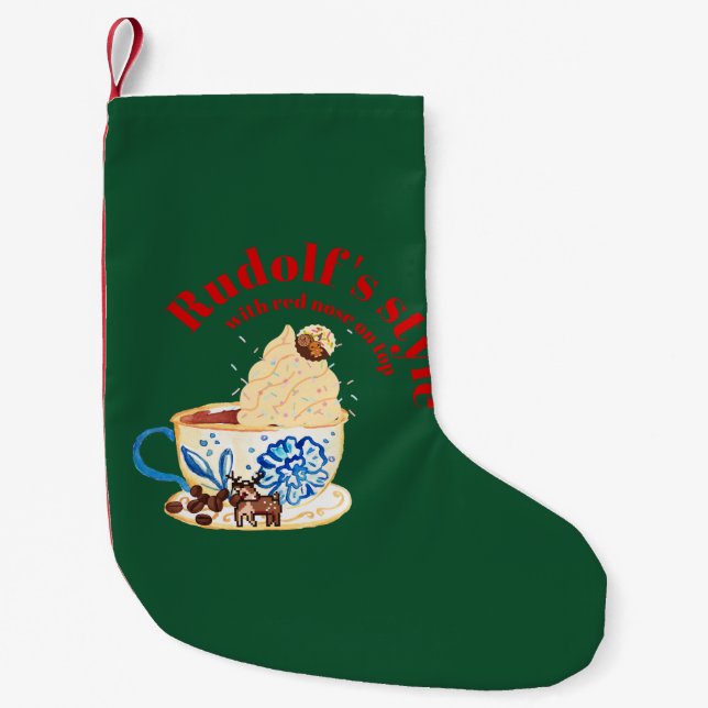 Petite Chaussette De Noël Stockage de Noël (Devant)