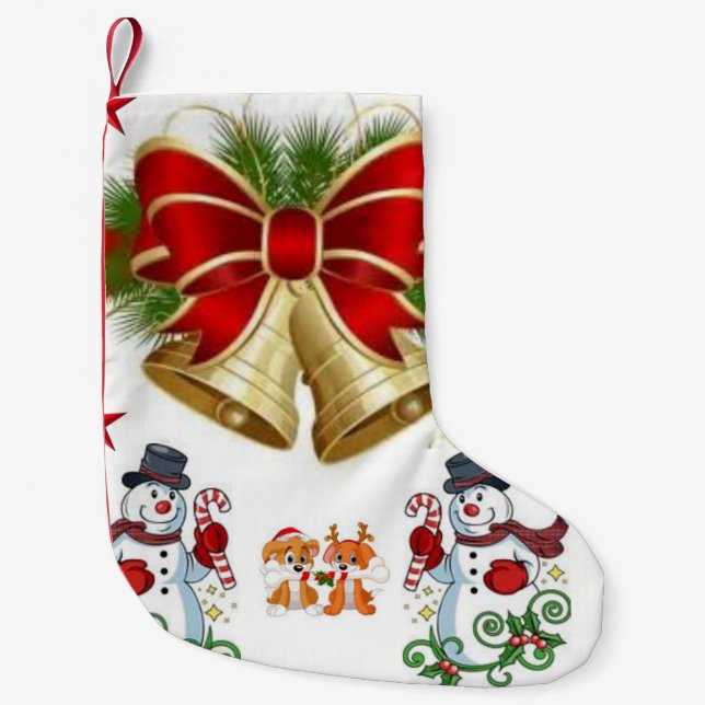 Petite Chaussette De Noël Stockage de Noël (Devant)