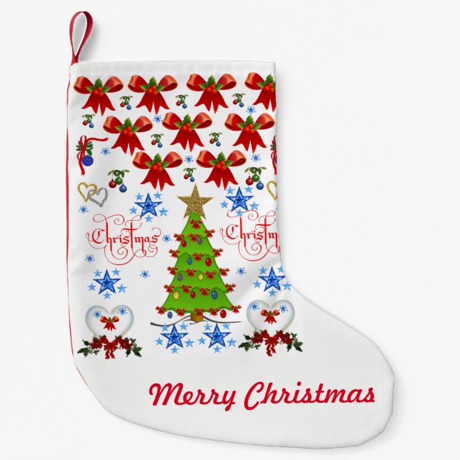 Petite Chaussette De Noël Stockage de Noël (Devant)