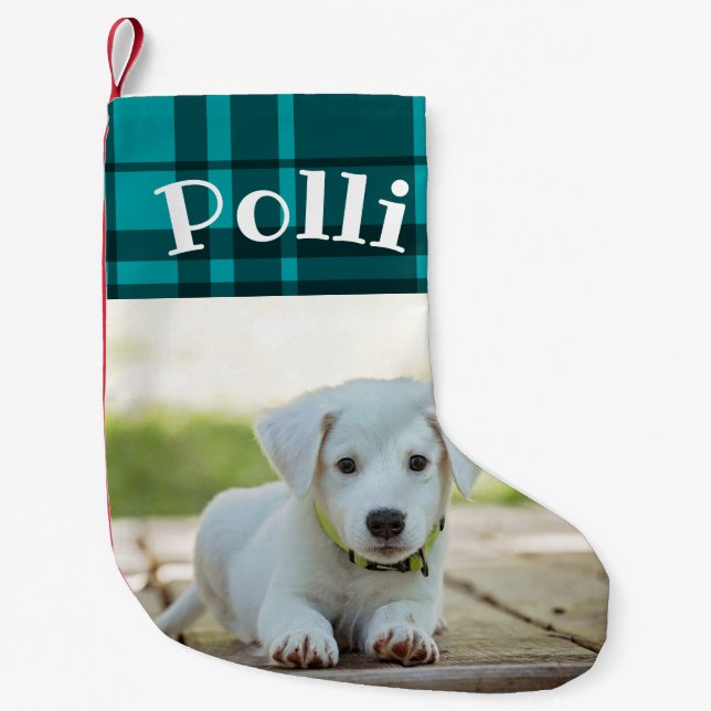 Petite Chaussette De Noël Stockage de Noël personnalisé Nom personnalisé (Devant)