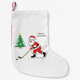 Petite Chaussette De Noël Stockage de Père Noël d'hockey