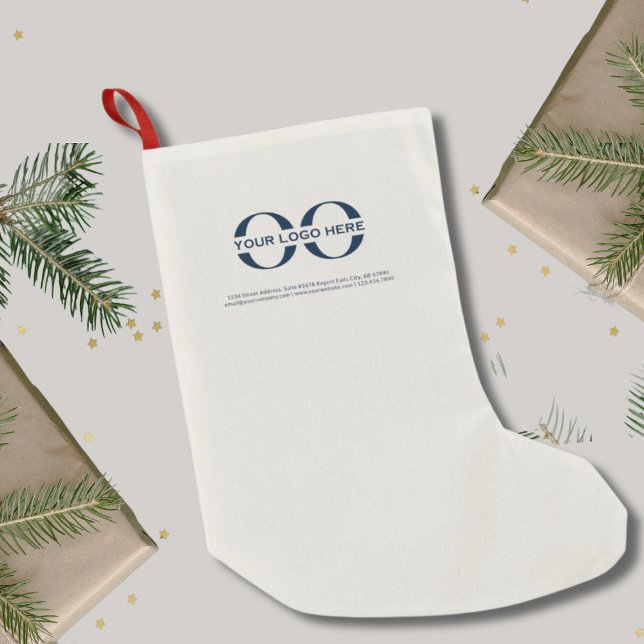 Petite Chaussette De Noël Stockage simple du logo de l'entreprise (Créateur téléchargé)