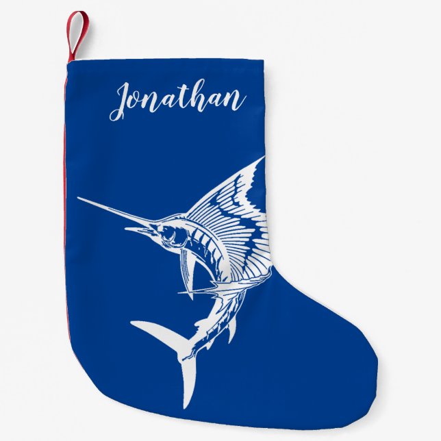 Petite Chaussette De Noël Stocker Personnalisé Pour Les Voiliers (Devant)