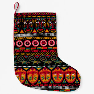 Petite Chaussette De Noël Style Africain : Plaisir Motif décoratif.