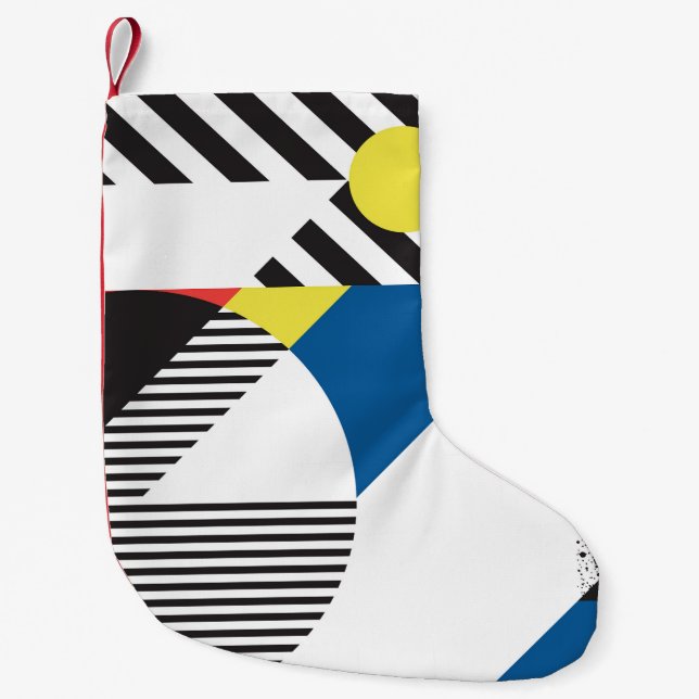 Petite Chaussette De Noël Style moderne rétro Design Arrière - plan (Devant)