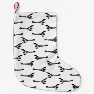 Petite Chaussette De Noël Style orienté d'avions d'aviation