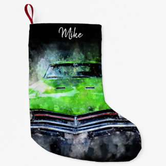 Petite Chaussette De Noël Stylized Hot Rod Grill Personalized