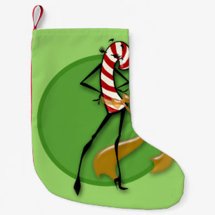 PETITE CHAUSSETTE DE NOËL SUCRE DE CANNE DE FÊTE DE NOËL STOCKAGE DE DAME