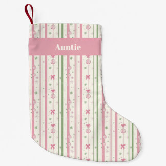Petite Chaussette De Noël Tante Coquette Rose Personnalisée pour les Fêtes
