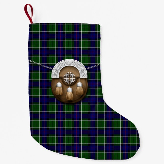 Petite Chaussette De Noël Tartan de Leslie de clan (Devant)