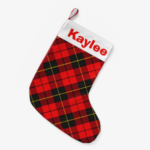 Petite Chaussette De Noël Tartan de Wallace de clan de charme de vacances