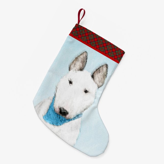 Petite Chaussette De Noël Taureau Terrier - Cute Original Chien Art (Devant (Accrochage))