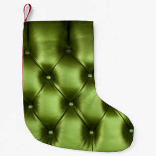 Petite Chaussette De Noël texture Arrière - plan du capitone vert foncé auth