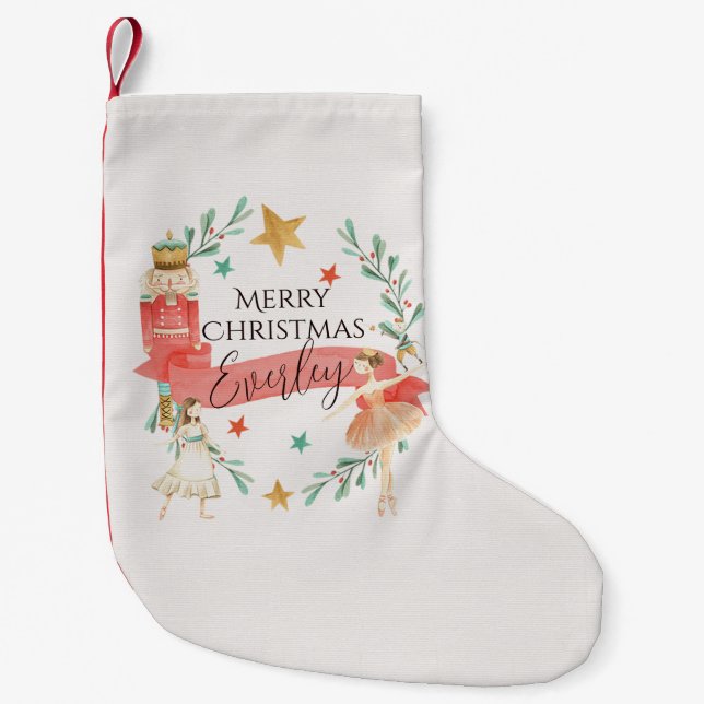 Petite Chaussette De Noël Thème de Noisette personnalisée Stockage de Noël (Devant)